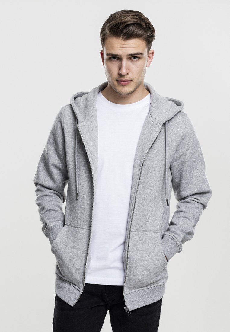 Urban Classics - BASIC - Sweater met rits - grey, Vergroten