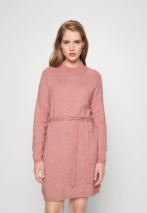 ONLLEVA BELT DRESS - Pulóverruha - dusty rose