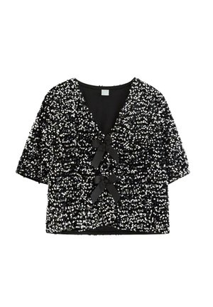 WITH SEQUINS - Blůza - black