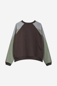 Kaotiko CREW GIULIO OLD UNISEX - Mikina - green/palid blue/gray