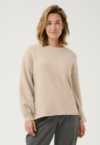ROUND NECK - Striktrøje - feather gray melange