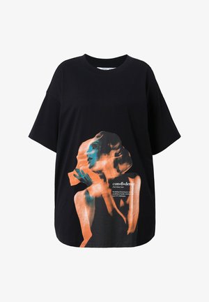 Studio Untold, CONFIDENCE OVERSIZED GRAPHIC TEE - T-shirt print - black