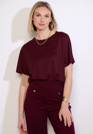 FLUID SHORT-SLEEVE - T-shirt basic - aubergine