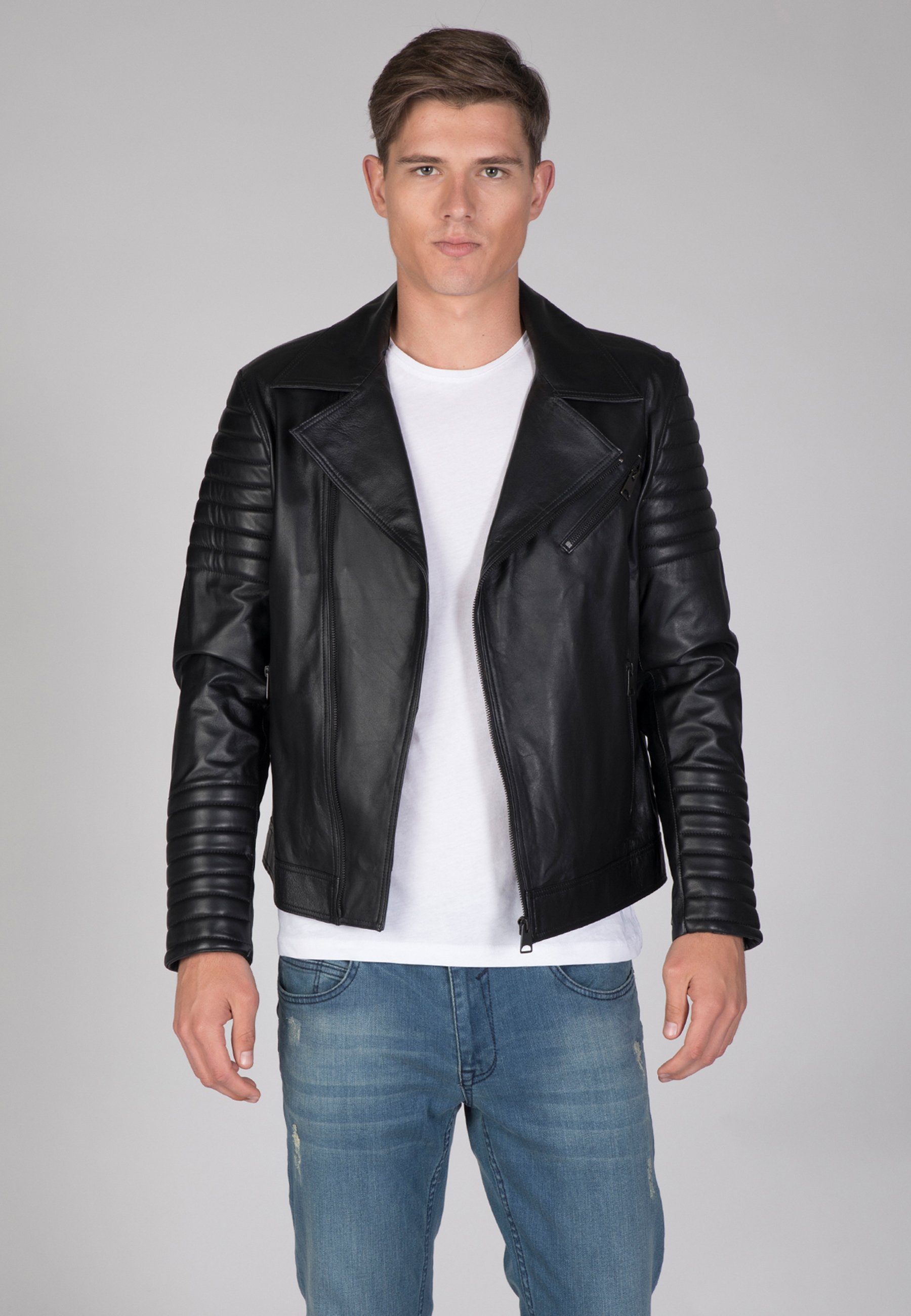 Felix Hardy Leather jacket - black - Zalando.de