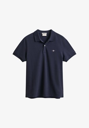 GANT, REG SHIELD SS PIQUE POLO - Poloshirts - evening blue