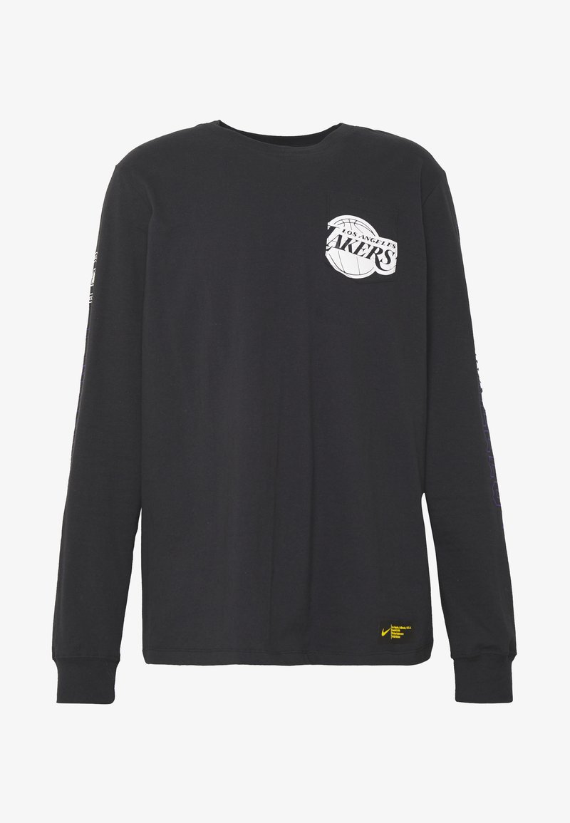 Nike Performance Nba Los Angeles Lakers Long Sleeve Club Wear Black Zalando Co Uk