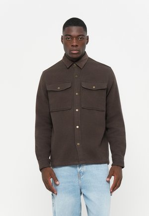 COLLAR UTILITY OVERSHIRT - Let jakke / Sommerjakker - chocolate brown