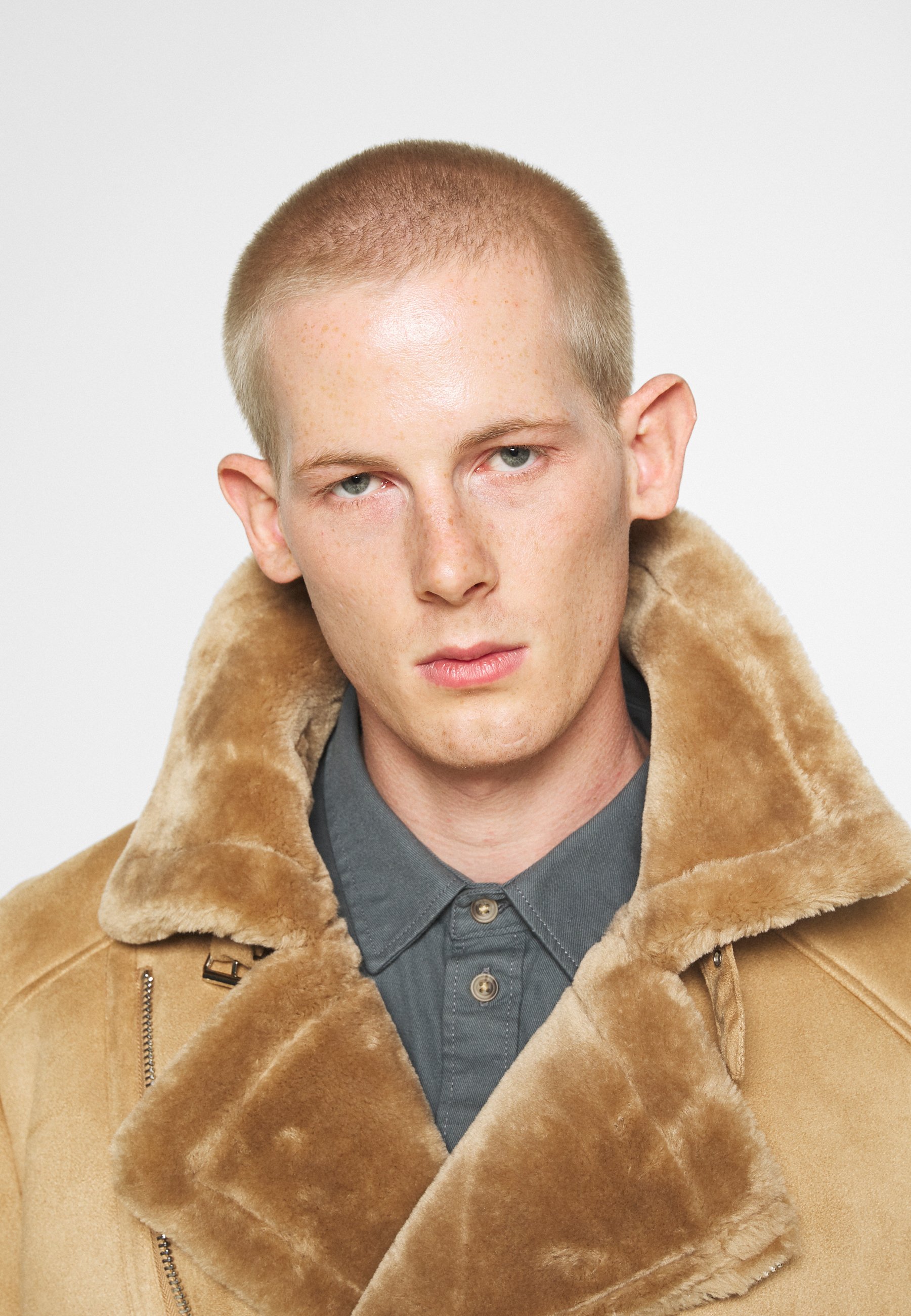 sixth june faux shearling jacket in tan
