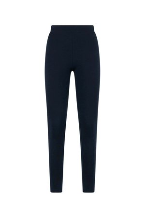Plain black high-waist skinny pants with no visible pockets or embellishments, shown against a white background.