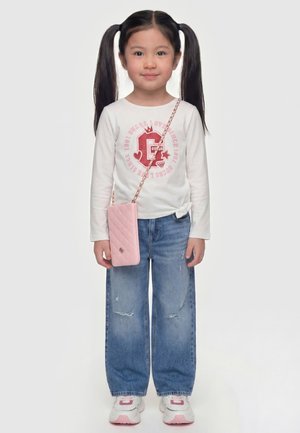 Guess, GLITZER-LOGO-T-SHIRT - Langarmshirt - weiß