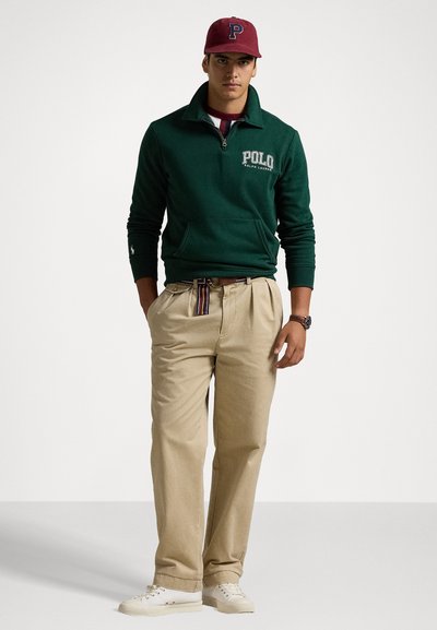 Polo Ralph Lauren LOGO FLEECE QUARTER-ZIP SWEATSHIRT - Ikdienas džemperis - moss agate