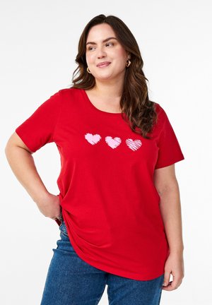 Zizzi T-shirt imprimé - salsa hearts