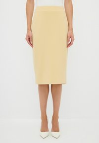adL WITH BACK ZIPPER - Pouzdrová sukně - yellow