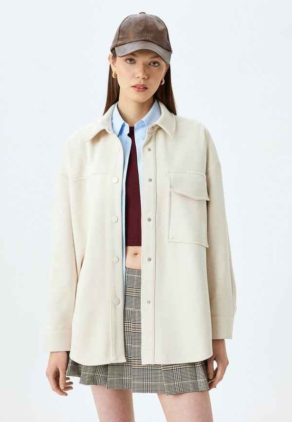 LOOKING - Kunstlederjacke - beige