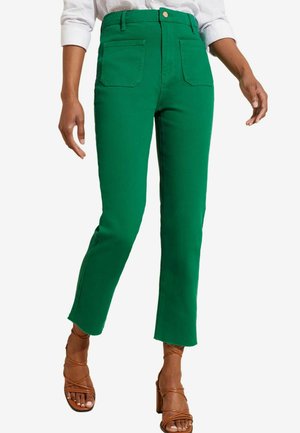 Love & Roses CROP - Džíny Slim Fit - green
