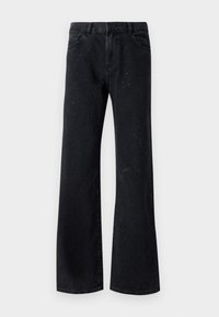 RHINESTONE  - Vaqueros rectos - off black