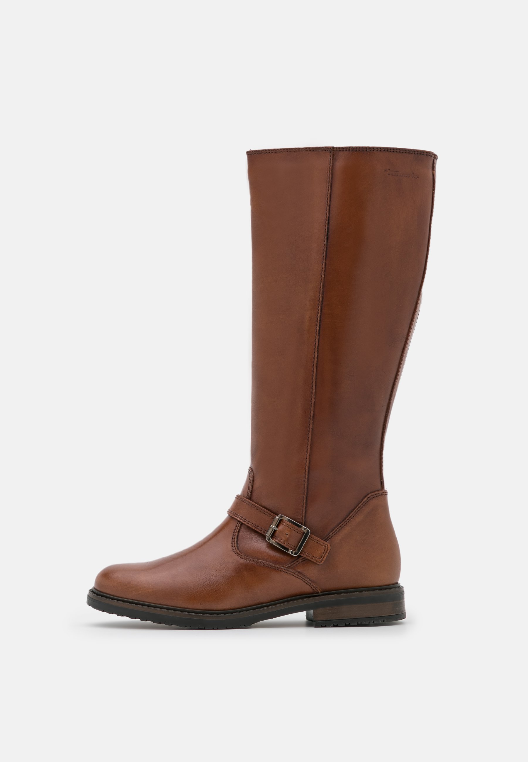 dark brown long boots