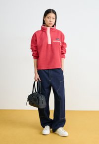 Columbia HELVETIA™ II CROPPED HALF SNAP - Felpa in pile - dare devil/pink sand
