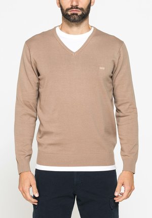 Carrera Jeans, V-NECK SWEATER - Maglione - savannah beige