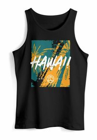 Neverless® Herren Tank-Top 'Hawaii Summer' Mit Palmen-Print - Slim Fit Aus 100% Baumwolle, Muskelshirt Für Sommer & Freizeit