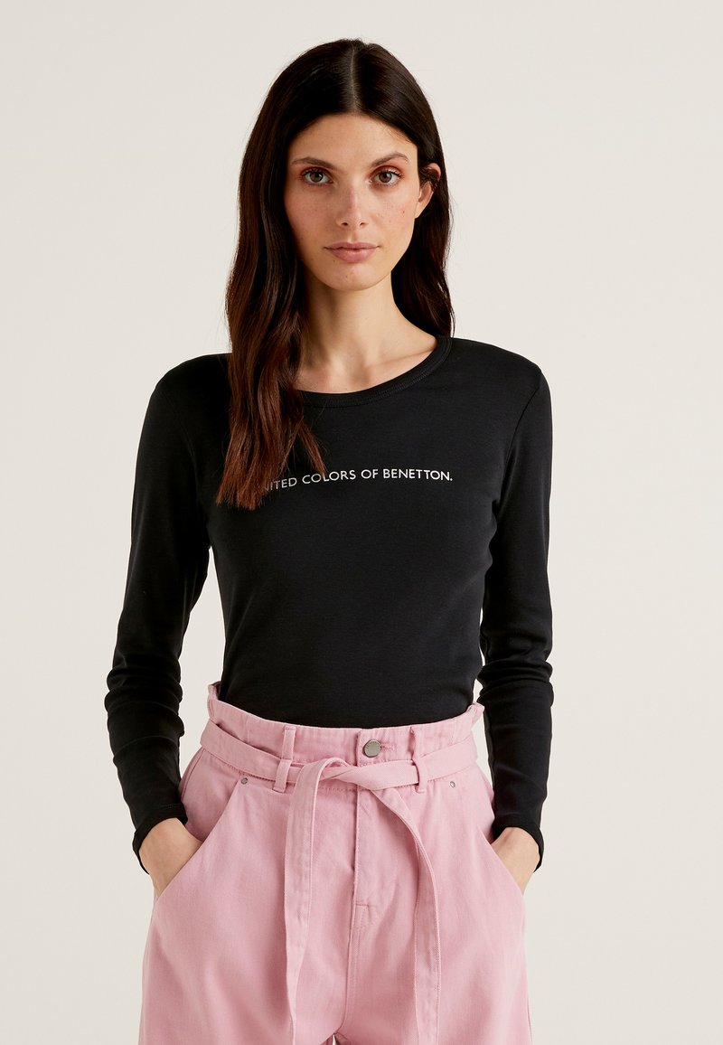United Colors of Benetton CREW NECK PRINTED GLITTER Langarmshirt