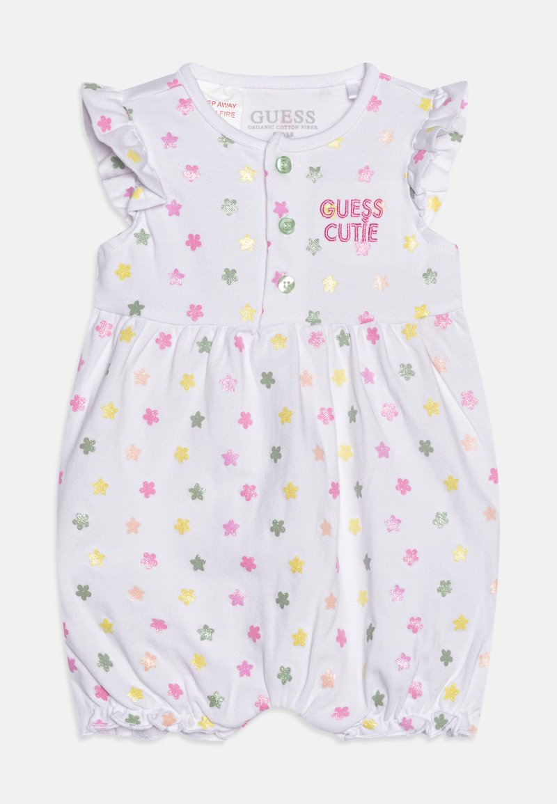 Guess NEWBORN SHORTIE Jumpsuit white/pink/pink Zalando.de