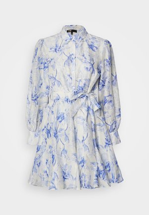 Maje RUBARBELA - Shirt dress -  bleue/écru