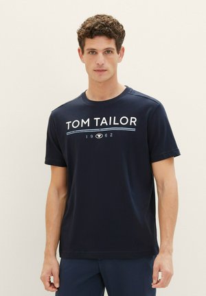 TOM TAILOR MIT LOGO - Camiseta estampada - sky captain blue