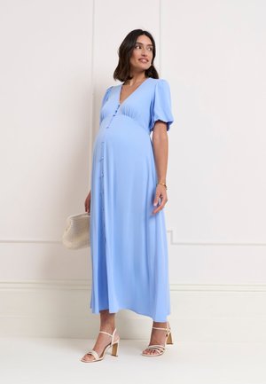Seraphine, REGULAR FIT BUTTON THROUGH V-NECK NURSING - Velika haljina - blue