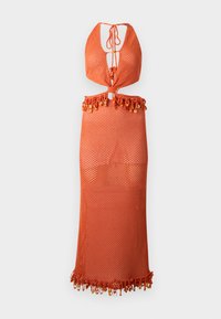 BEAD TRIM DRESS - Velika haljina - orange