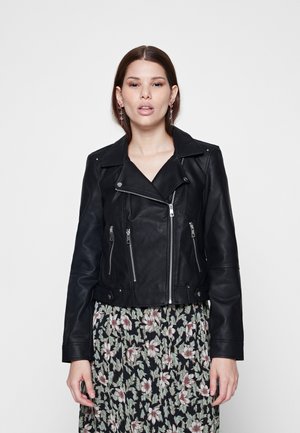 VMALLY SHORT COATED JACKET - Faux leather jacket - black