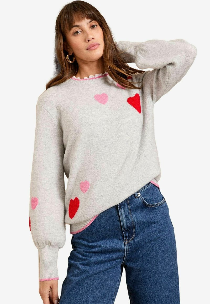 Love & Roses REGULAR FIT - SCALLOP  COLLAR - Džemperis - grey