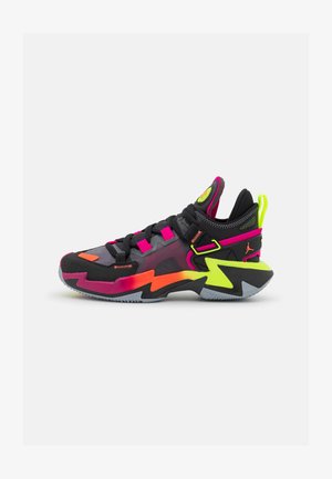 WHY NOT ZER0.5 UNISEX - Zapatillas de baloncesto - black/bright mango/iron grey/wolf grey