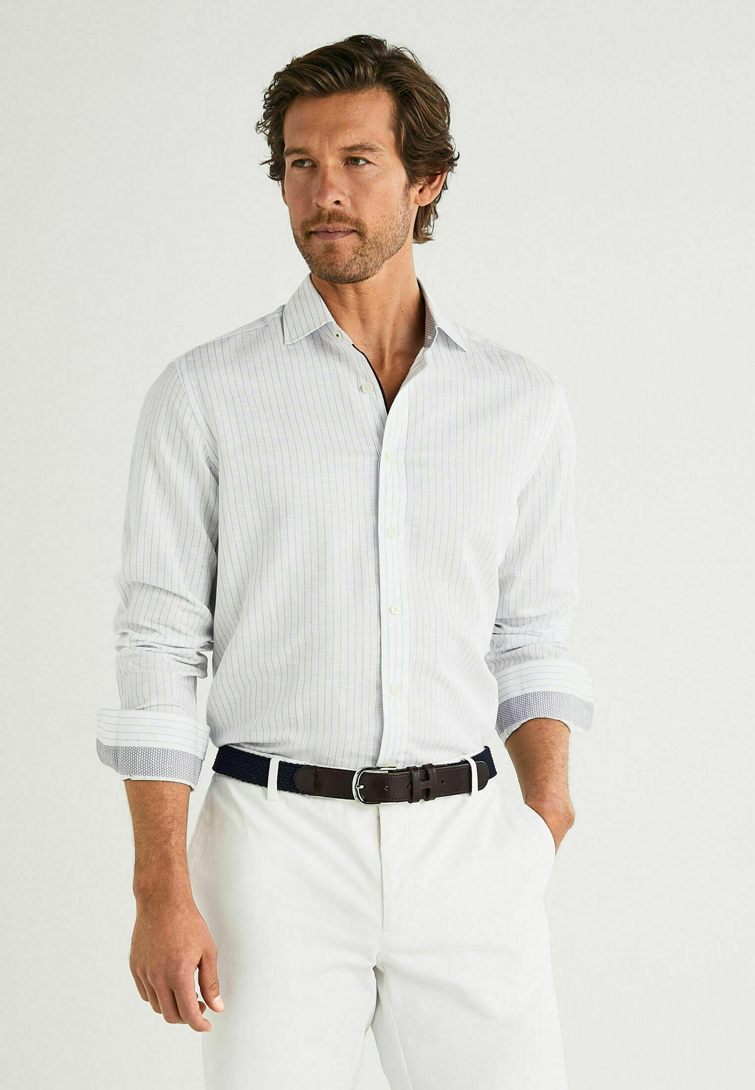 Hackett London Camisa - white blue/blanco - Zalando.es