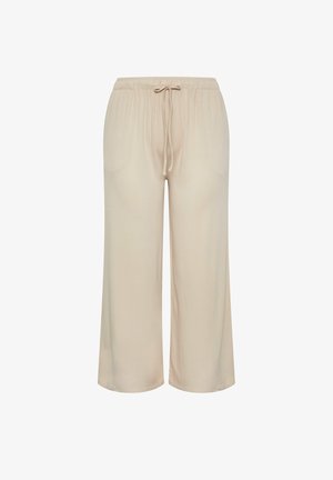 Yours Clothing, PLUS SIZE WIDE LEG TROUSERS - Pantalones - natural