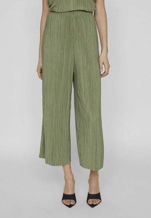 HIGH WAIST CULOTTE - Stoffhose - oil green