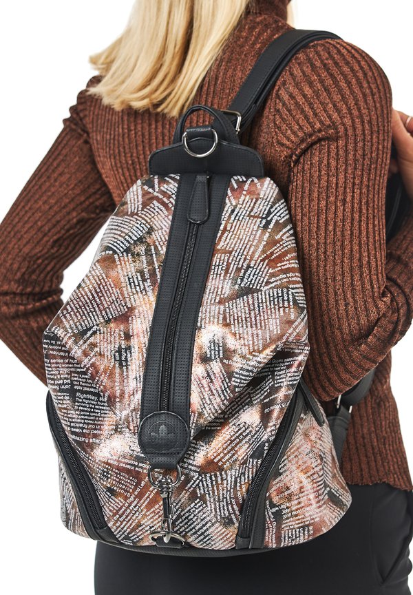 Tagesrucksack - rosa orange metallic