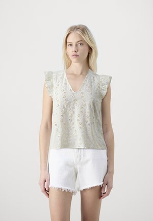 Selected Femme SLFCHIARA - T-shirt con stampa - snow white
