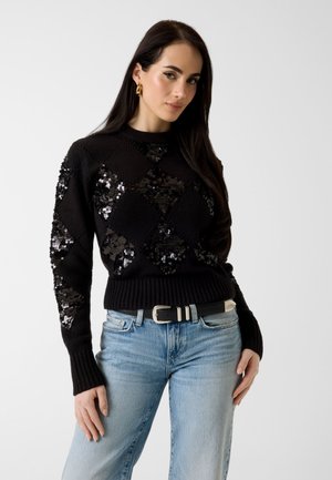 PAILLETTEN - Pullover - schwarz