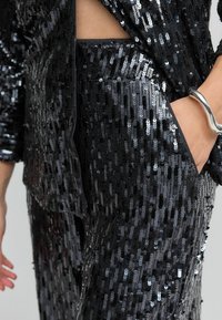 Next WIDE LEG SEQUIN TALL  - Stoffhose - navy