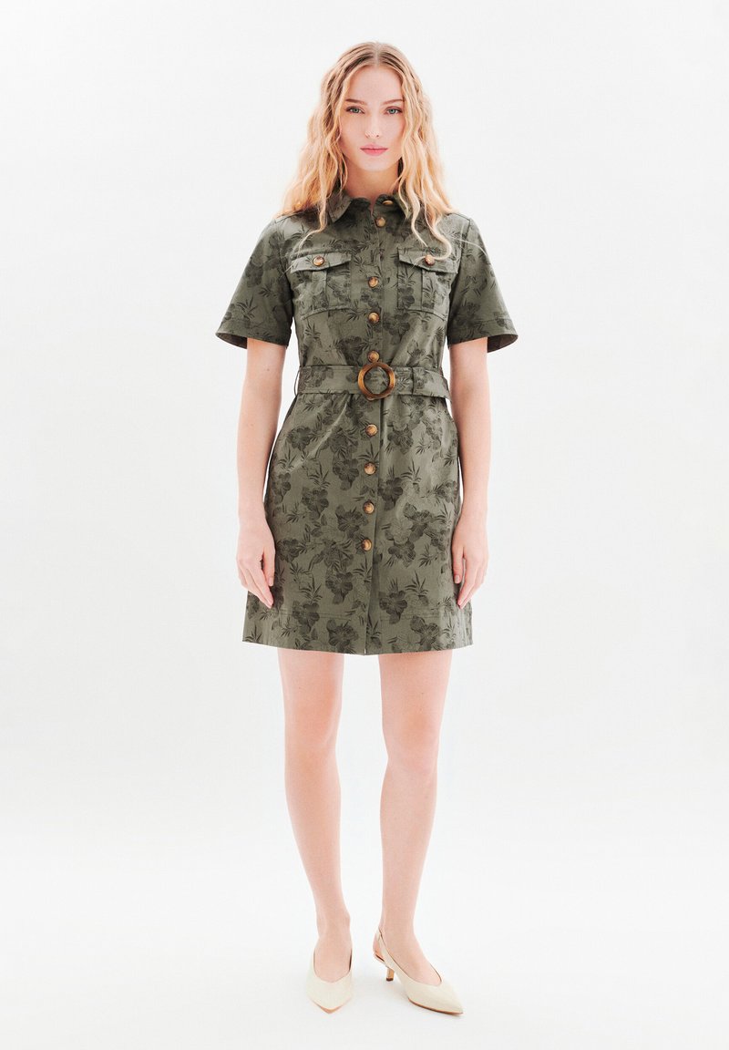 Robes Courtes Robe Caroll Verte Caroll Robe Chemise Vert Kaki/kaki