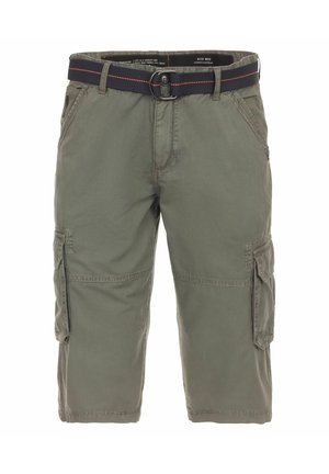MIT GÜRTEL - Shorts - grün