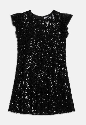 DRESS WITH ALLOVER SEQUINS - Cocktailkjole - black