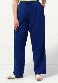 Ulla Popken - MUSLIN PULL-ON  - Stoffhose -  blue Thumbnail-Bild 1