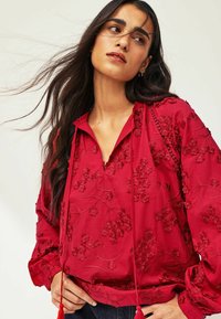 Next TIE NECK FLORAL-REGULAR FIT - Bluse - red