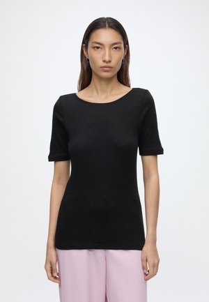 Marc O'Polo, SHORT SLEEVE BOAT NECK - Basic póló - black