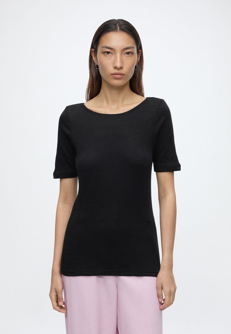 Marc O'Polo SHORT SLEEVE BOAT NECK - T-shirts - black