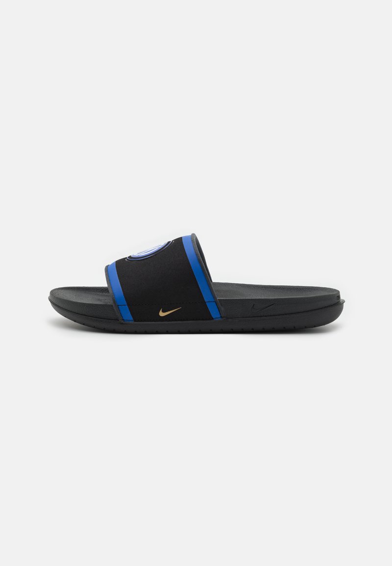 Nike Performance - OFFCOURT SLIDE INTER MILAN - Badsandaler - black/bright gold/dark smoke grey, Förstora