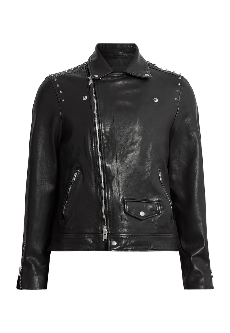 AllSaints Leren jas zwart