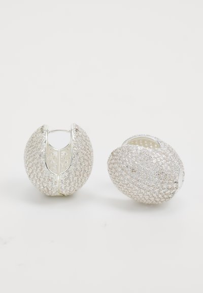 EMILI LOE PAVE EARRING - Auskarai - silver-coloured